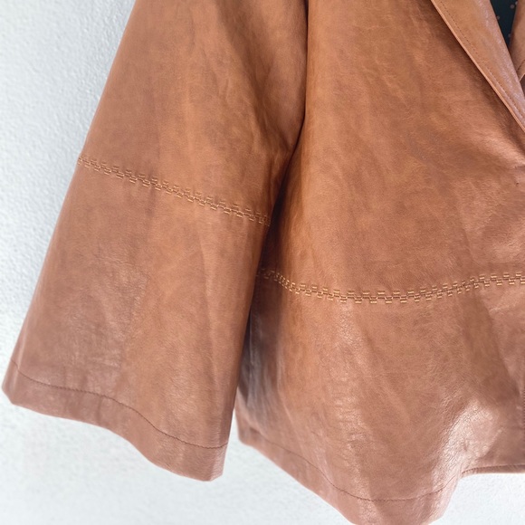 ANTHROPOLOGIE Embroidered Faux Leather Jacket - Picture 9 of 13